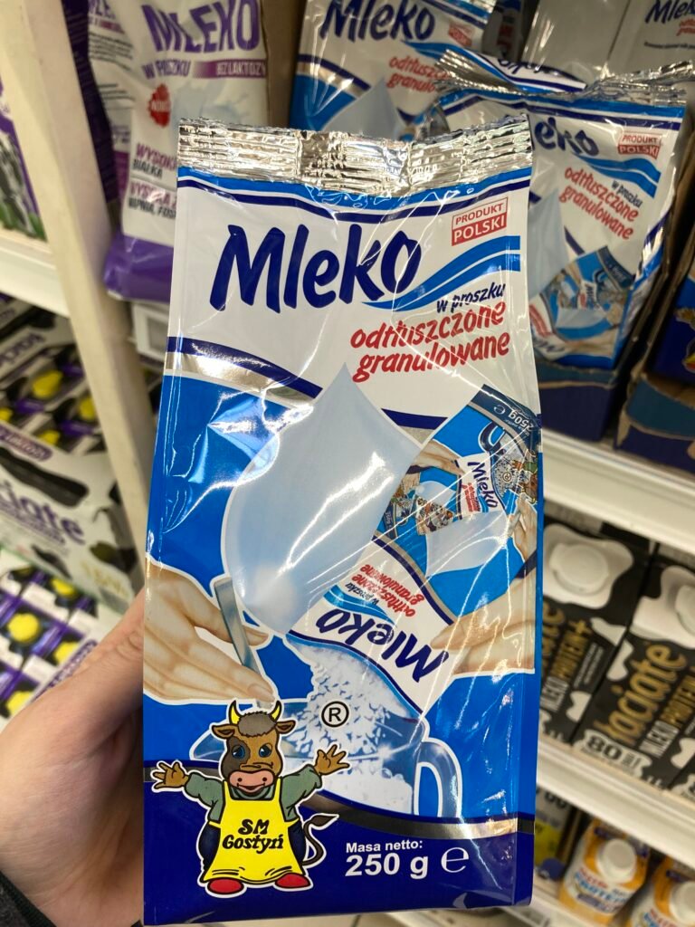 zdjęcie opakowania mleka w proszku z laktozą