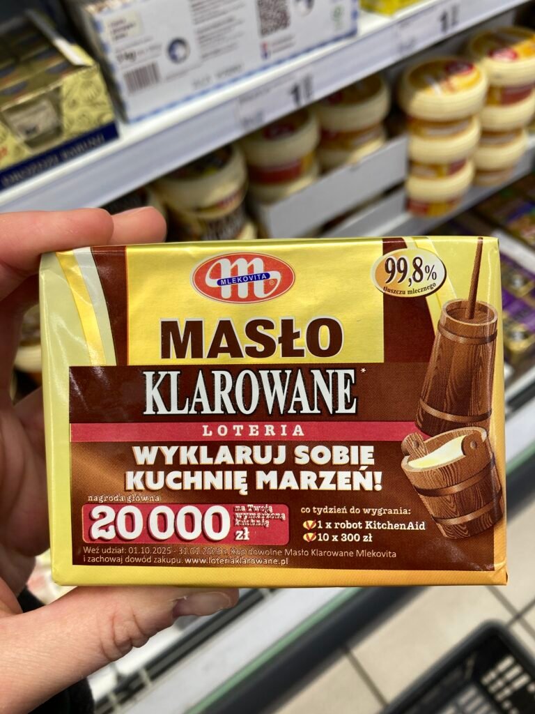 zdjęcie opakowania masła klarowanego bez laktozy