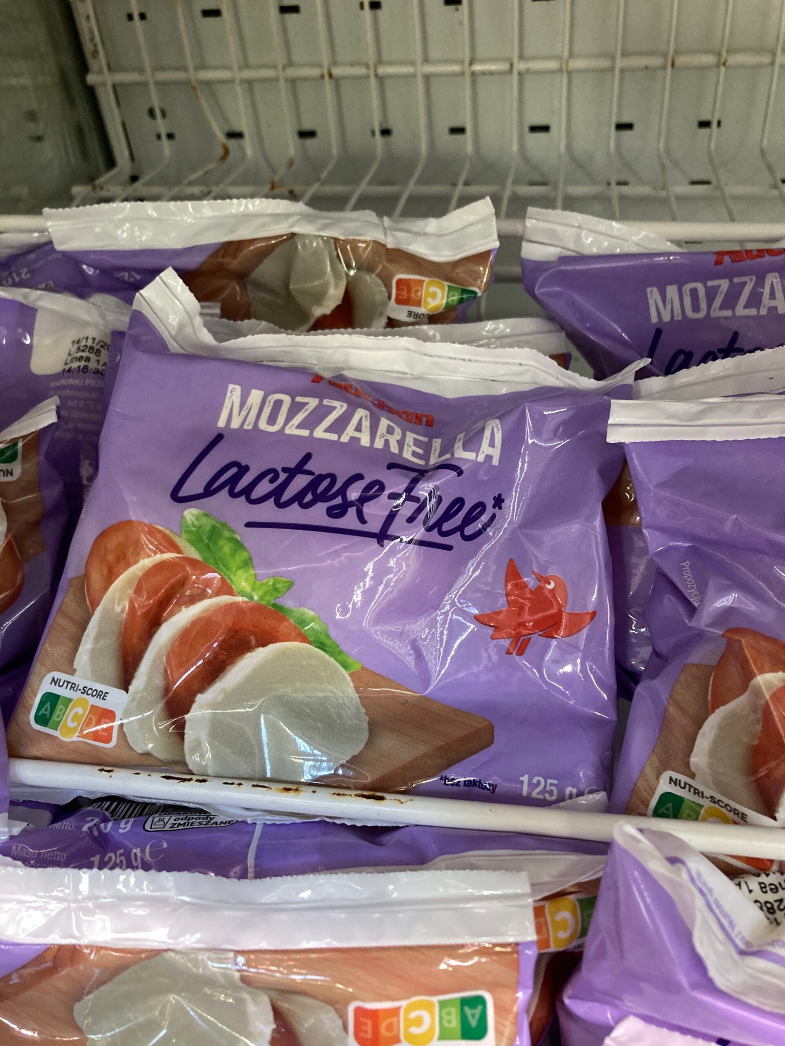 zdjęcie opakowania mozarelli lactose free