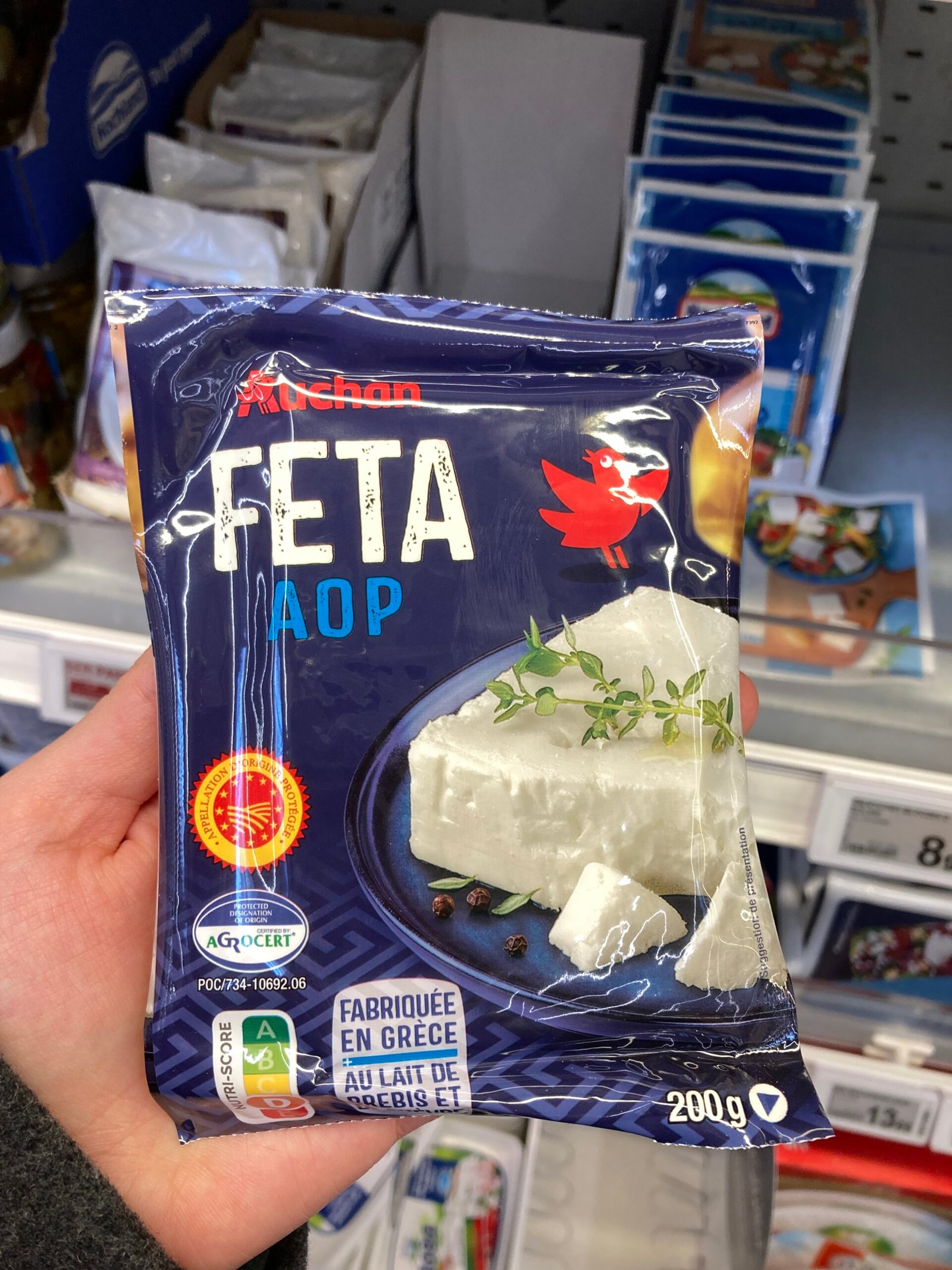 zdjęcie opakowania sera feta z laktozą